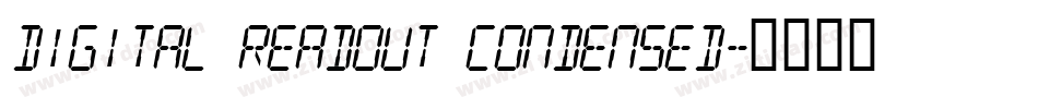 Digital Readout Condensed字体转换